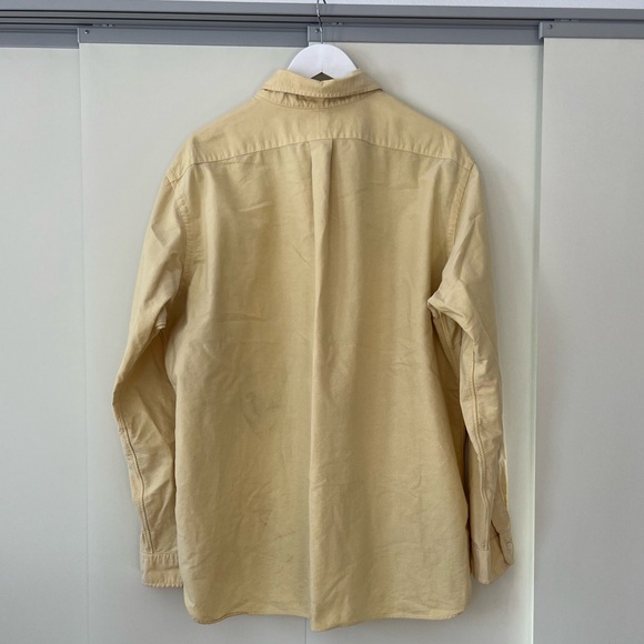 Size XL Ralph Lauren Shirt Button Down Butter Yellow Embroidered Logo - Picture 3 of 7